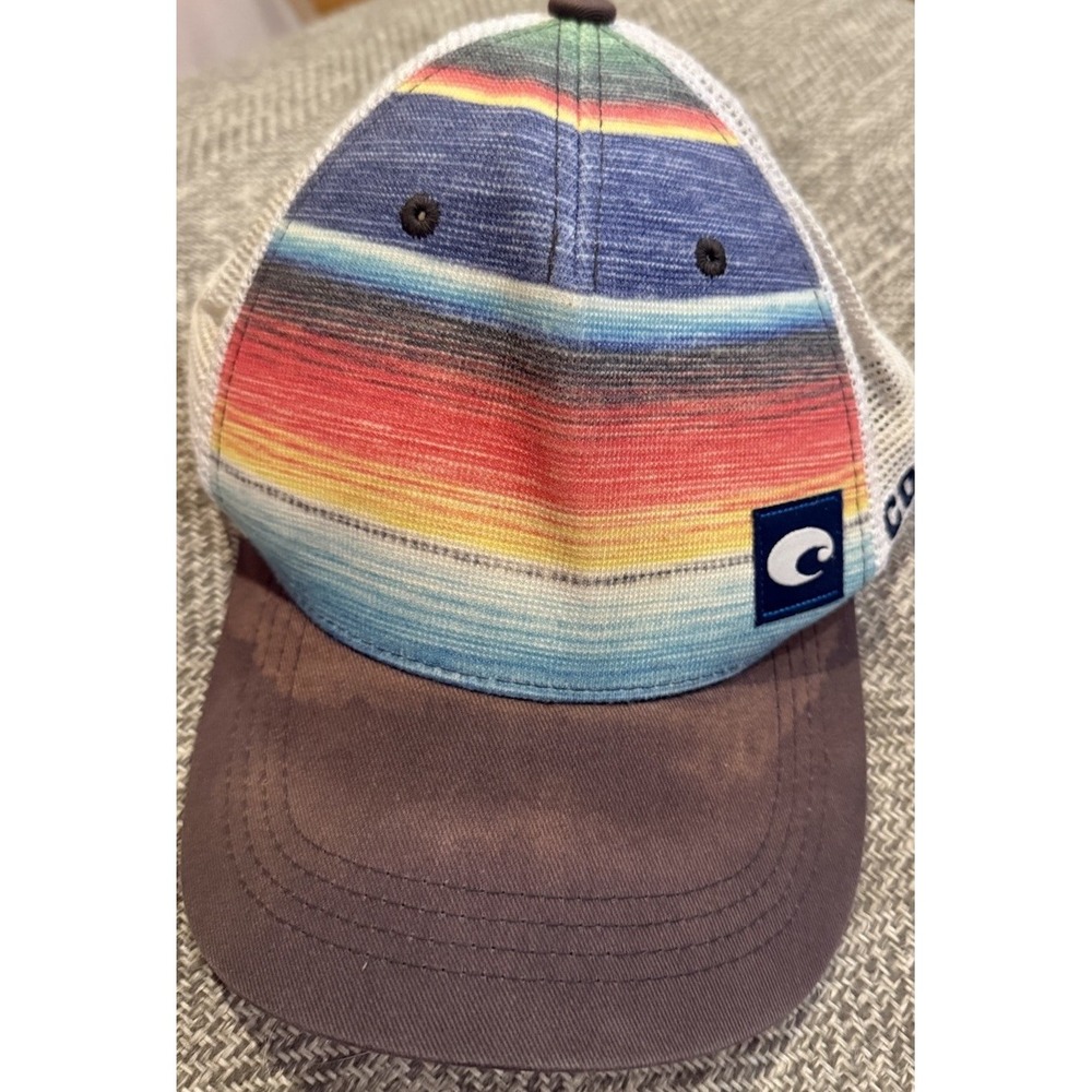 COSTA DEL MAR BAJA STRIPE MESH  TRUCKER ADJUSTABLE CAP‎ HAT